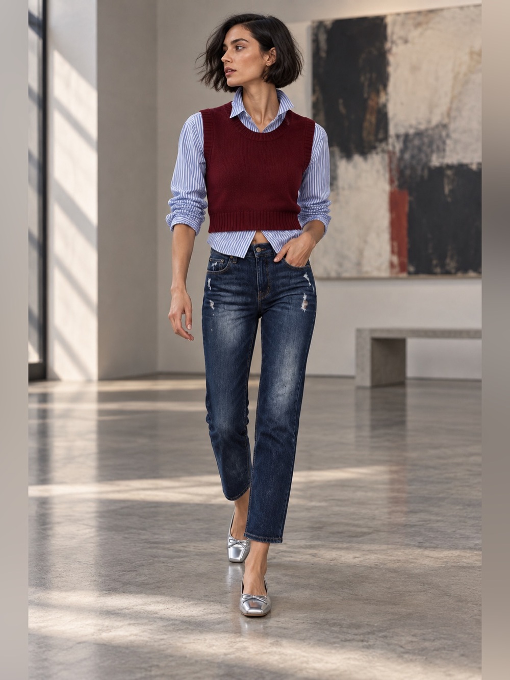 Frame Denim‎ Dark Blue Ankle Jeans